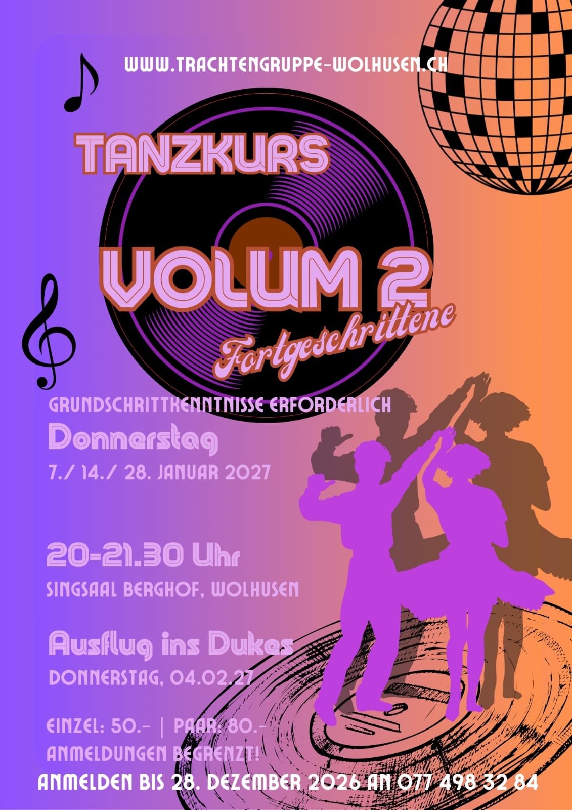Melde dich für den Tanzkurs an!